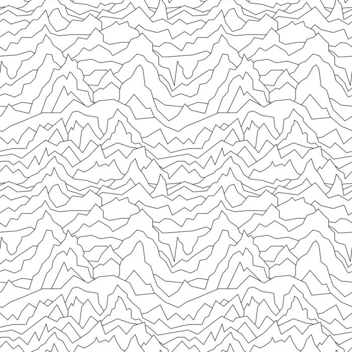 Papier peint à motif  Carte isométrique des sommets des montagnes