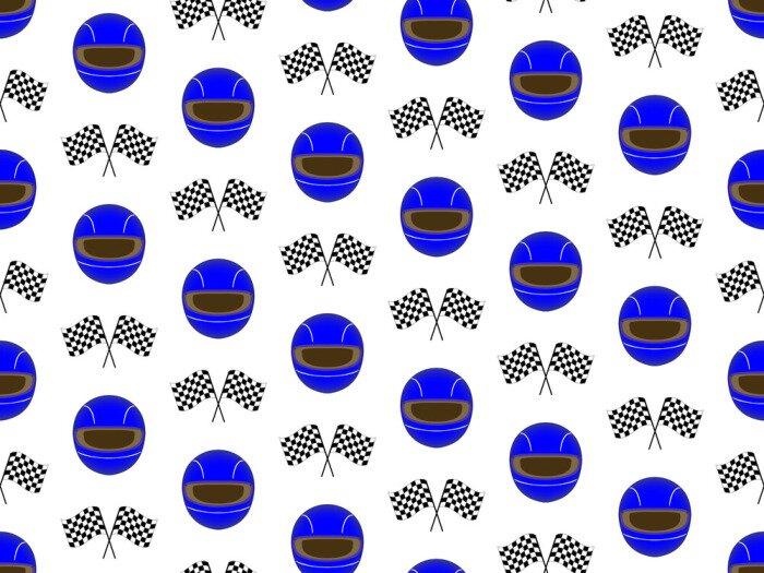 Papier peint à motif  Casque et drapeaux bleus