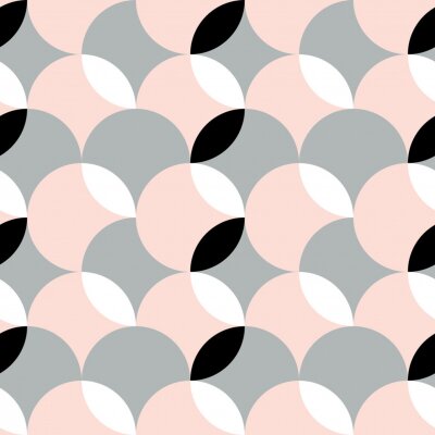 Papier peint à motif  Cercles tricolores