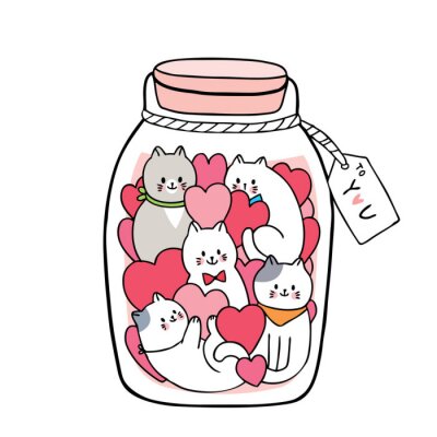 Chats dans un bocal