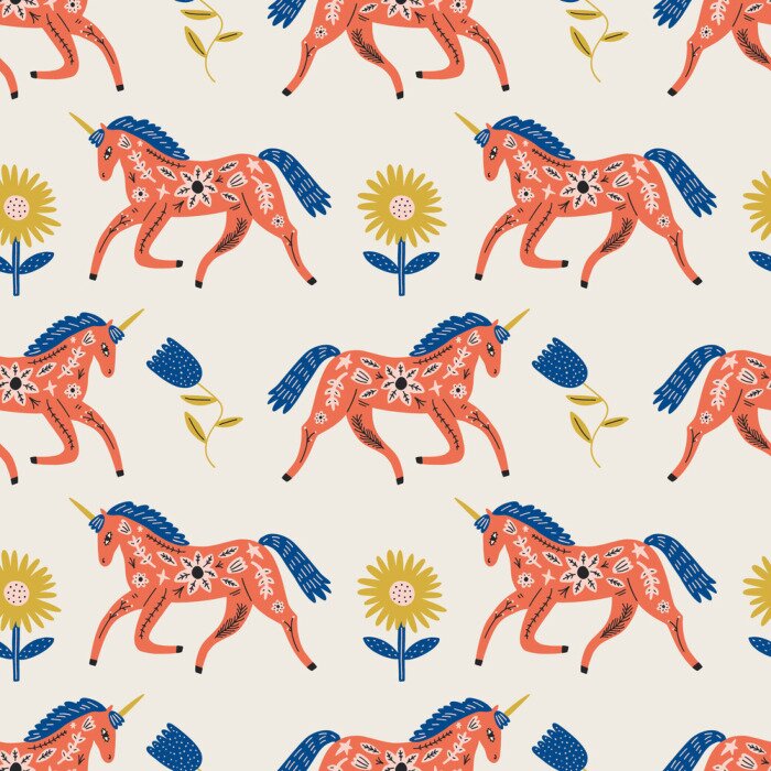 Papier peint à motif  Chevaux à motifs de style bohème
