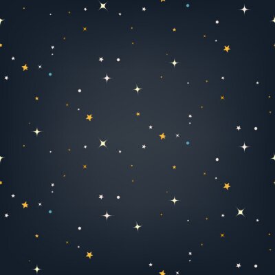 Papier peint à motif  ciel de nuit avec des étoiles de modèle vectoriel transparente