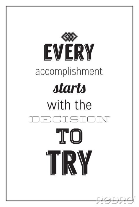 Papier peint à motif  Citation de motivation de style rétro