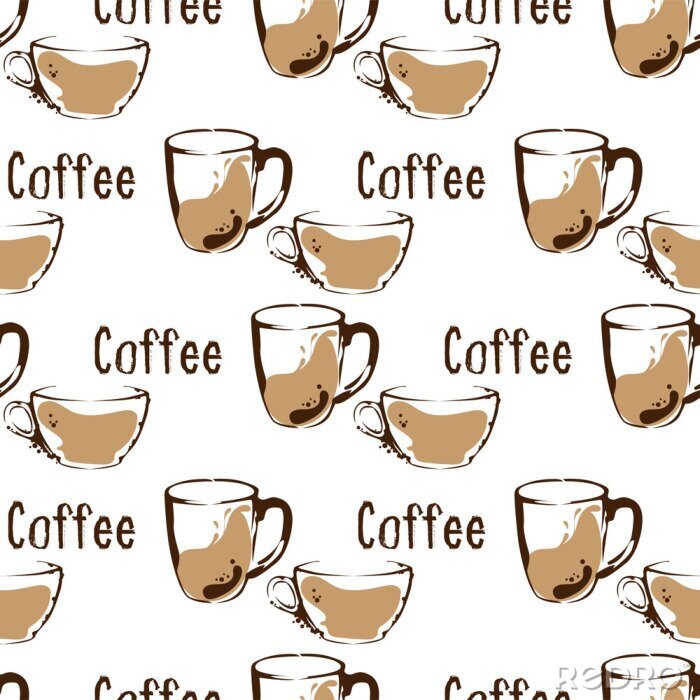 Papier peint à motif  coffee pattern background graphic
