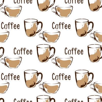 Papier peint à motif  coffee pattern background graphic