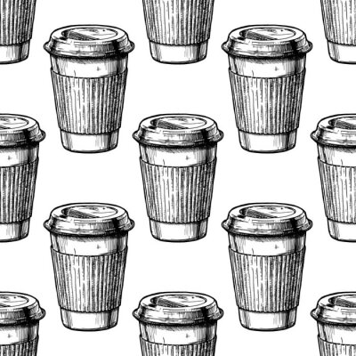 Papier peint à motif  coffee seamless pattern