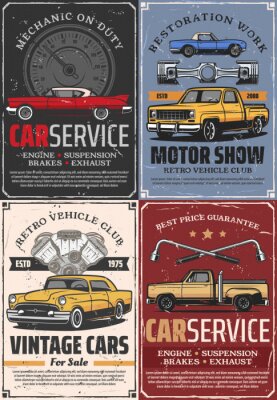 Collage d'annonces pour les ateliers de réparation automobile