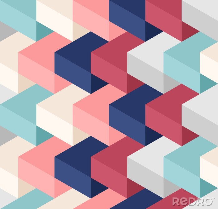 Papier peint à motif  Color cubes seamless pattern