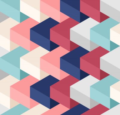 Papier peint à motif  Color cubes seamless pattern