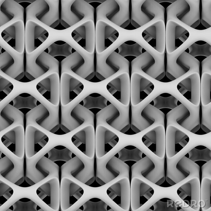 Papier peint à motif  Composition abstraite 3D avec une chaîne