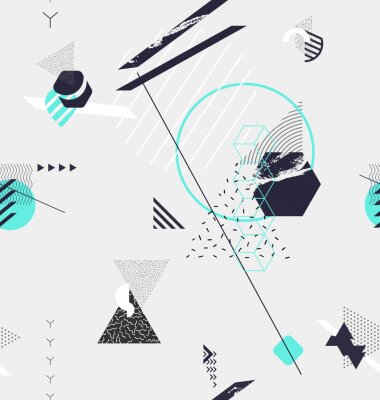 Papier peint à motif  Composition géométrique