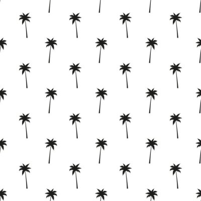 Papier peint à motif  Contour noir des palmiers