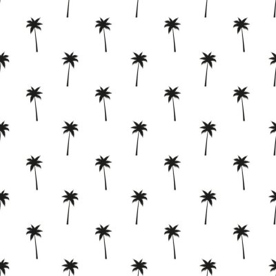 Papier peint à motif  Contour noir des palmiers