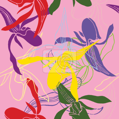 Papier peint à motif  Couleur d'orchidée