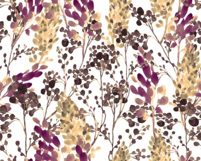 Papier peint à motif  Couleurs des fourrés des champs d'automne