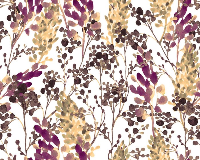 Papier peint à motif  Couleurs des fourrés des champs d'automne