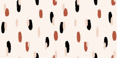 Papier peint à motif  Coups de pinceau abstraits sur fond beige