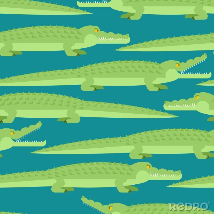 Papier peint à motif  Crocodiles