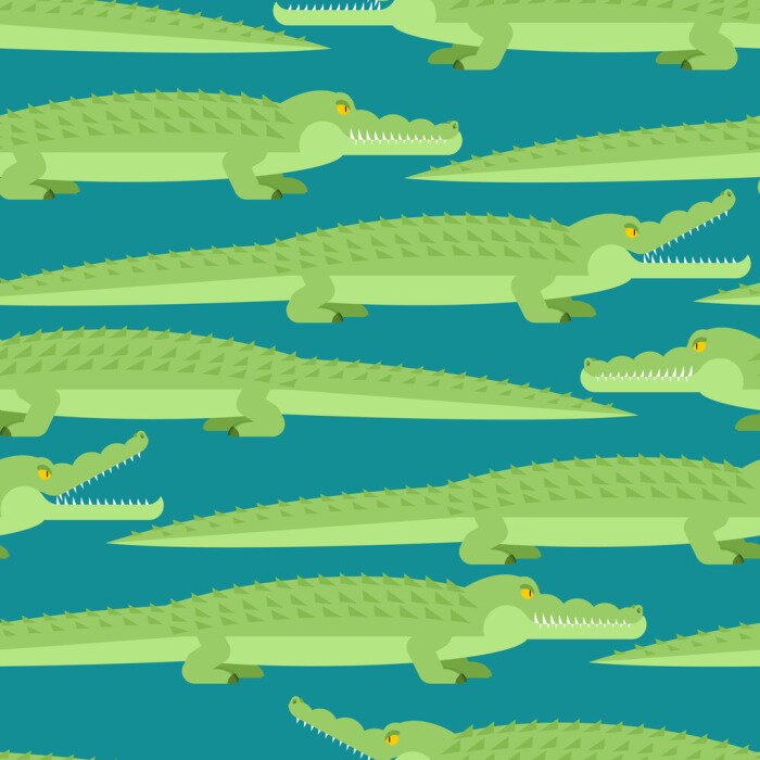 Papier peint à motif  Crocodiles