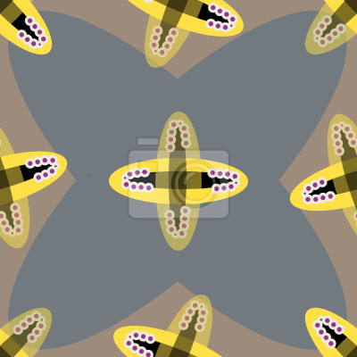 Papier peint à motif  croisées ovales