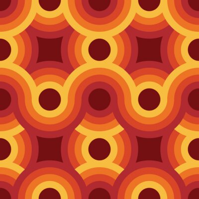 Papier peint à motif  Cubes colorés avec bulles dans un style pop art