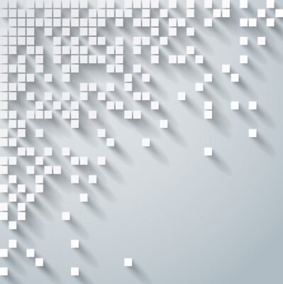 Cubes sur fond gris 3D