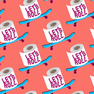 Papier peint à motif  Cupcakes colorés et bulles dans un style pop art