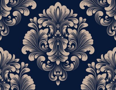 Papier peint à motif  Damas royal