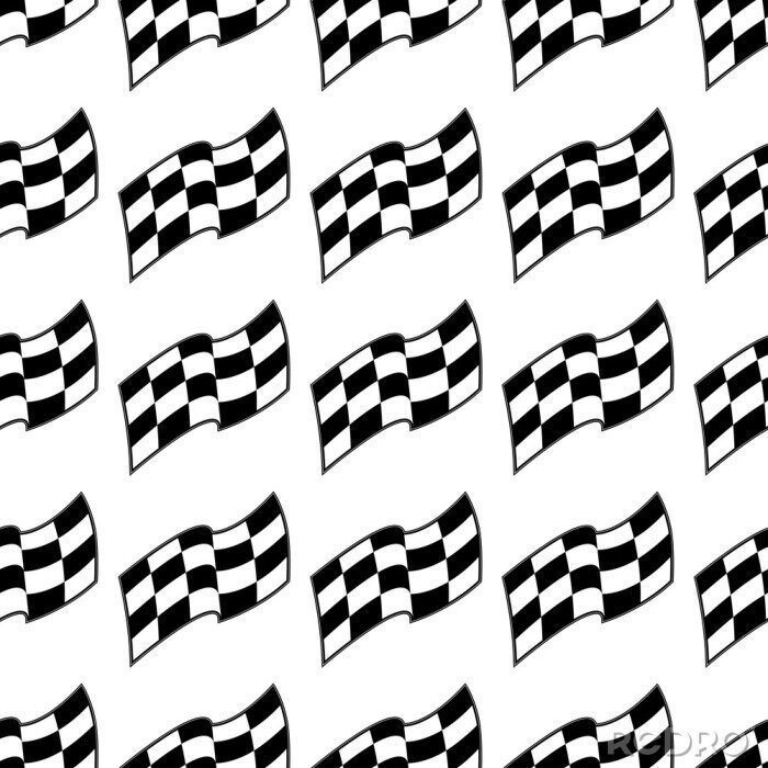 Papier peint à motif  Damier Formule 1