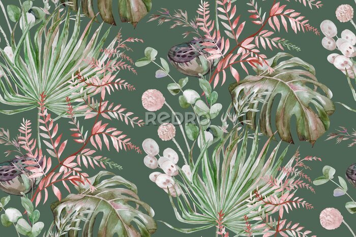 Papier peint à motif  Dans un bosquet exotique de plantes