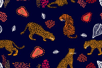 Papier peint à motif  Darkness in jungle.