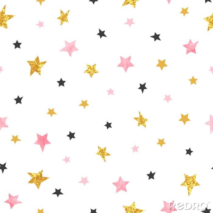 Papier peint à motif  Des étoiles et des paillettes dans le ciel