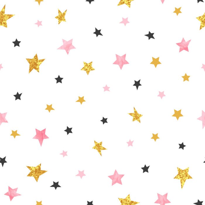 Papier peint à motif  Des étoiles et des paillettes dans le ciel