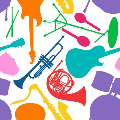Papier peint à motif  Des sons colorés