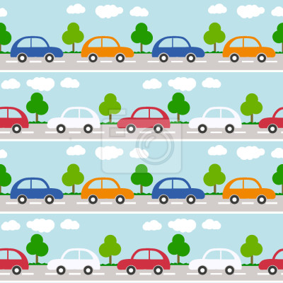 Papier peint à motif  des Voitures