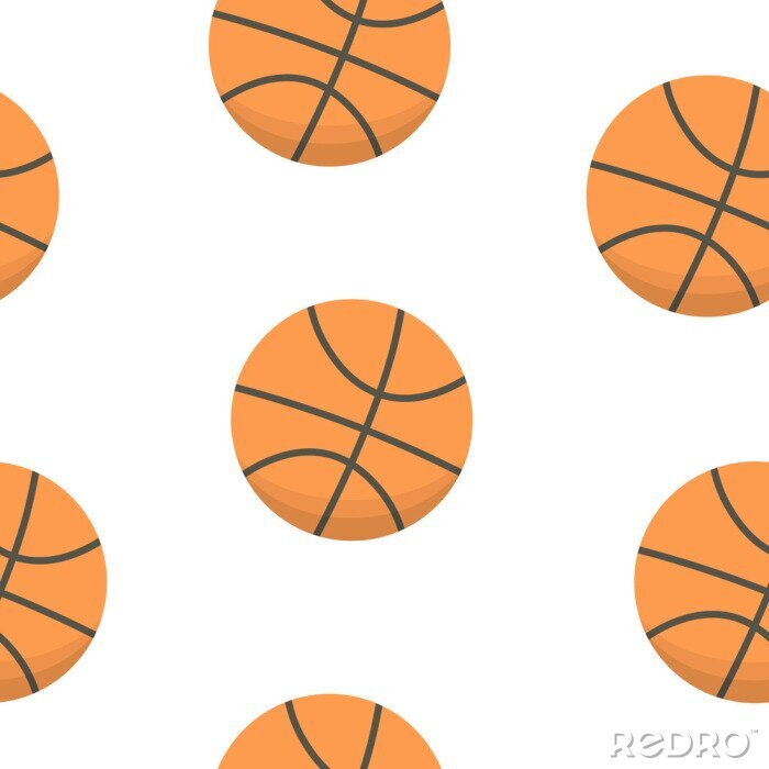 Papier peint à motif  Design de fond de sport. modèle de vecteur de balles de basket-ball.
