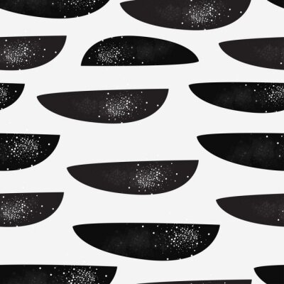 Papier peint à motif  Design scandinave noir et blanc