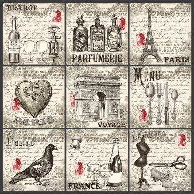 Dessin avec un motif de Paris