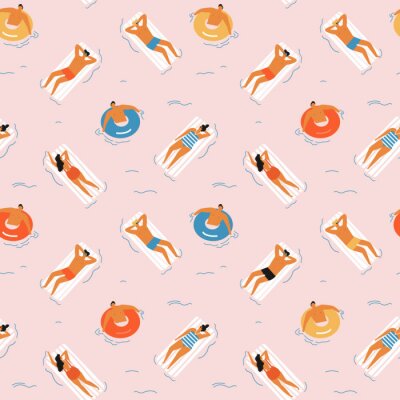 Papier peint à motif  Détendez-vous dans la piscine