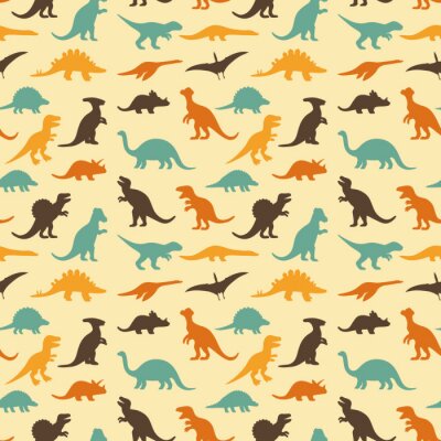 Papier peint à motif  Dinosaures préhistoriques