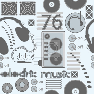 Papier peint à motif  Disc-jockey