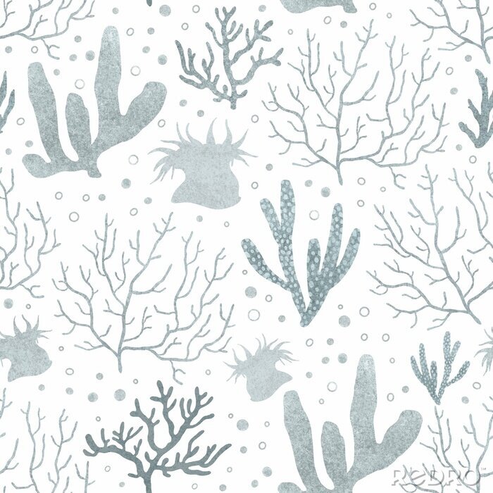 Papier peint à motif  Divers coraux