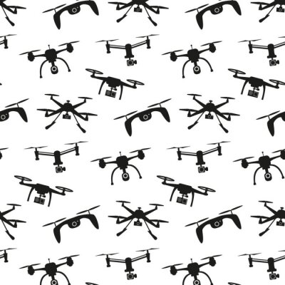 Papier peint à motif  Drone seamless pattern.