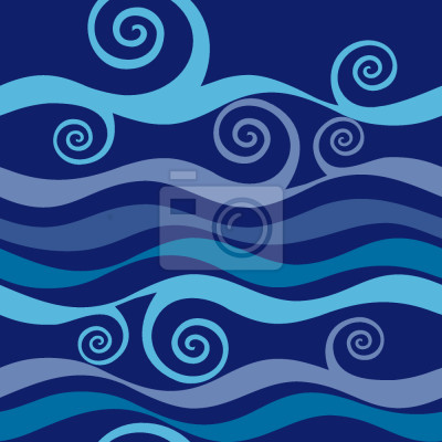 Papier peint à motif  Eau bleue ondulante