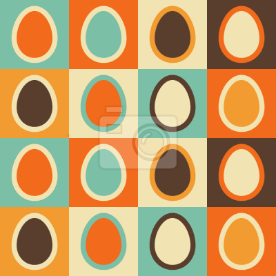 Papier peint à motif  eggs Rétro