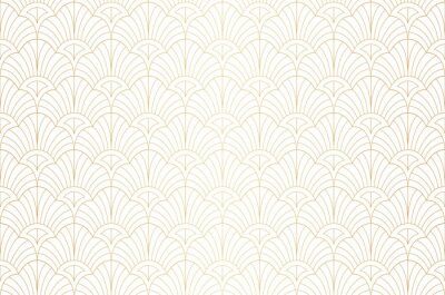 Papier peint à motif  Elegant art nouveau seamless pattern. Abstract minimalist background. Geometric art deco texture.