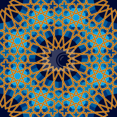 Papier peint à motif  Etoiles arabes