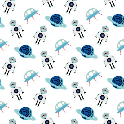 Papier peint à motif  Extraterrestres de Saturne