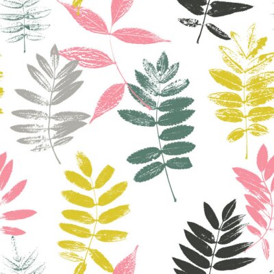 Papier peint à motif  Feuillage multicolore