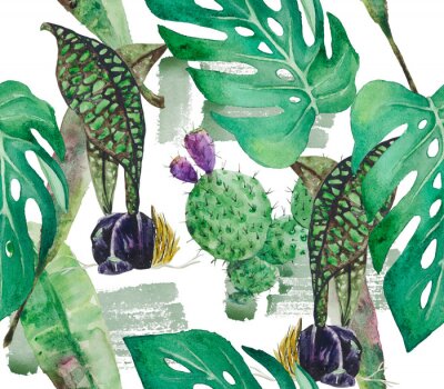 Papier peint à motif  Feuilles abstraites